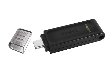 Kingston DataTraveler 70 128GB Portable and Lightweight USB-C flashdrive with USB 3.2 Gen 1 speeds DT70/128GB