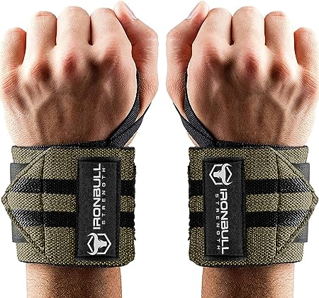 Wrist Wraps for Weightlifting (USPA, IPL, USAW & IWF Approved) - 18” Premium Quality Weight Lifting Wrist Support Straps for Bench Press, Overhead Press, Dips and Curls – Best Wristbands for Olympic Lifting Gym Workout, Cross-Training, Bodybuilding, Strength Training and Powerlifting