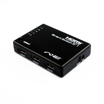Neet® - 5 Port HDMI AUTO SWITCH BOX with REMOTE - 5x1 (5 way input 1 output) - 1080p Full HD - v1.3b HDMI Switcher