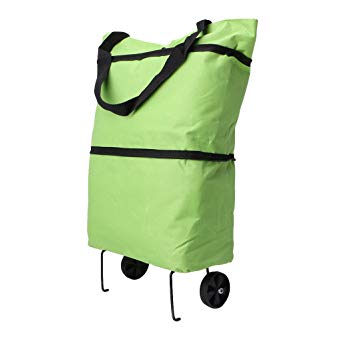 BKID Portable Folding Shopping Bag,Collapsible Grocery Bag,Dual-Use Tote Bag