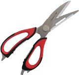 The Original Heavy Duty Checkered Chef Multifunction Kitchen Scissors Shears With Magnetic Holder