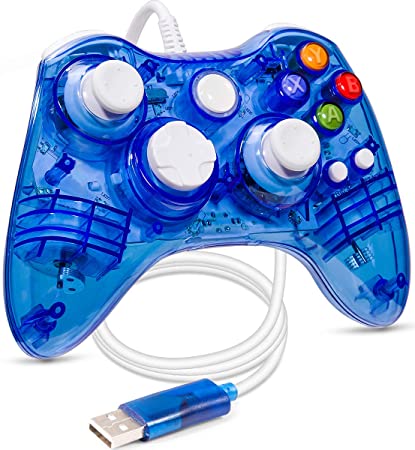 LUXMO PREMIUM Wired Xbox 360 Controller,USB xbox360 Wired Controller Gaming Controller Gamepad Joystick for Xbox 360,Xbox 360 Slim,PC Windows（Windows 10/8.1/8/7）