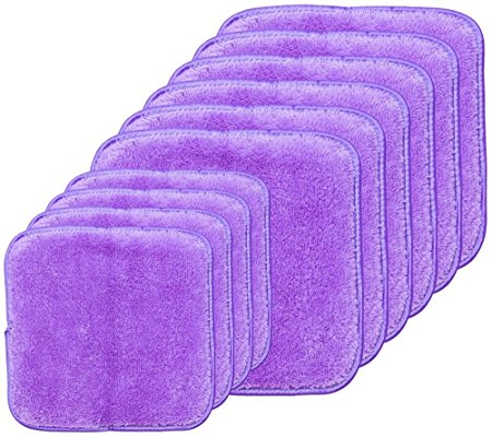 Campanelli’s 10-Piece Set of PuppyFur Microfiber Towels (Lilac) - Machine washable and dryer safe. Super soft, gentle, plush towels, cleaning electronics, makeup removel, dusting and much more.