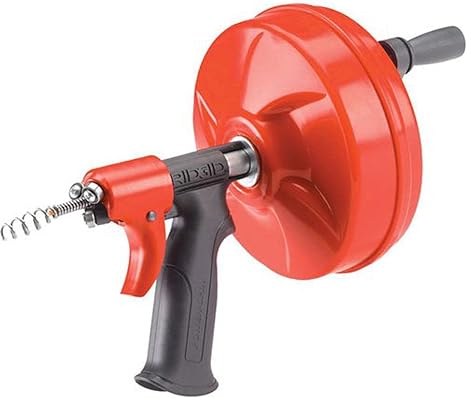 Ridgid GIDDS-813340 41408 Power Spin with AUTOFEED, Maxcore Drain Cleaner Cable, and Bulb Drain Auger to Remove Drain Clogs