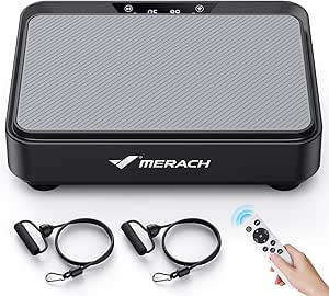 MERACH Vibration Plate Exercise Machine, Vibration Plate for Lymphatic Drainage, Relieve Pain and Help Sleep, Fat Burning and Weight Loss for Women, Men, Seniors