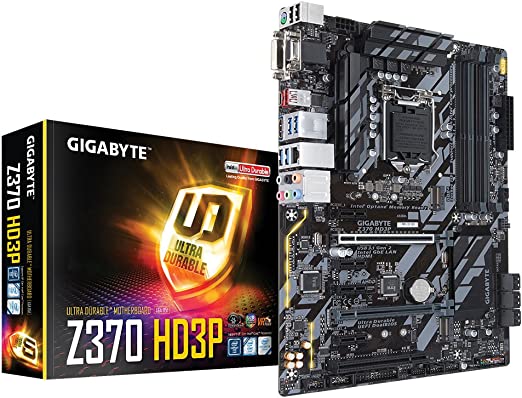 GIGABYTE Intel 1151 Socket Z370 Chipset HD3P D4 ATX Motherboard - Black