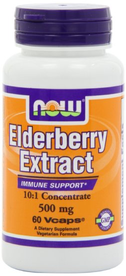 Now Foods Elderberry Extractr 500mg Veg-capsules 60-Count