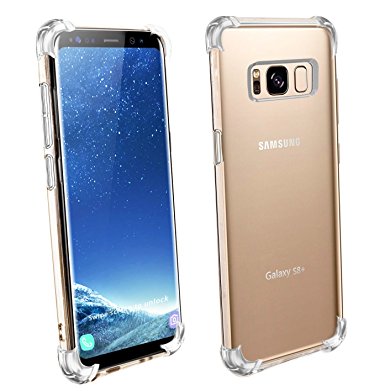 Galaxy S8 PLUS Case,SENQIAO Crystal Clear Slim Protection and Premium Clarity Shockproof Hybrid Scratch Resistant Back Cover TPU Raw Material Case for Galaxy S8 PLUS(S8 PLUS Crystal Clear)