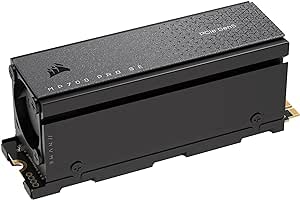 Corsair MP700 PRO SE with Air Cooler 2TB PCIe 5.0 x4 NVMe 2.0 M.2 SSD – M.2 2280 – Up to 14,000MB/sec Sequential Read – High-Density 3D TLC NAND – Black