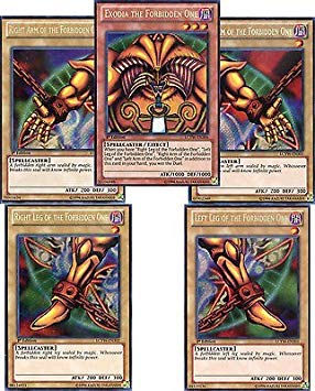 YuGiOh Exodia the Forbidden One 5 Card Secret Rare Full Set Unlimited LCYW Legendary Collection Yugi's World by Yu-Gi-Oh!