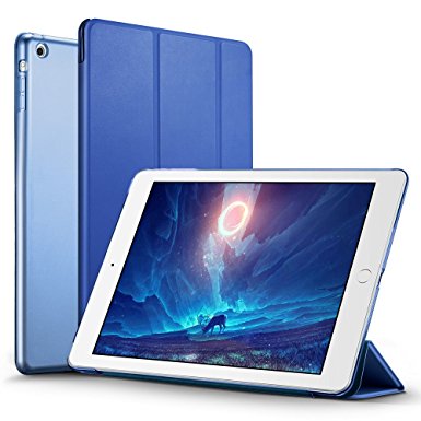 iPad Mini Case, iPad Mini 3 Case, iPad Mini 2 Case, ESR Yippee Color Series Smart Cover Transparent Back Cover [Ultra Slim] [Light Weight] [Scratch-Resistant Lining] [Perfect Fit] [Auto Wake Up/Sleep Function] for iPad mini 3/2/1 (Navy Blue)