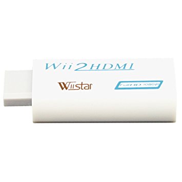 Wiistar Wii to HDMI Converter Output Video Audio Adapter HDMI Converter - Supports All Wii Display Modes to 720P / 1080P HDTV & Monitor