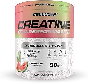 Cellucor Creatine Powder, Watermelon Flavor - Increases Strength, Lean Muscle Mass & Endurance, Micronized Creatine for Fast Absorption, 5g Creatine per Serving, 50 Servings