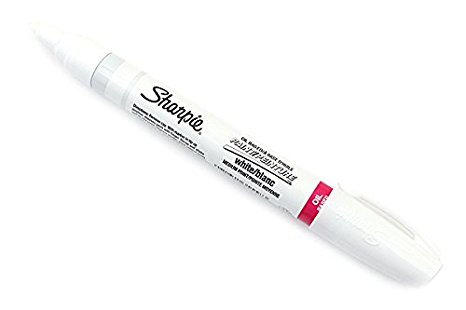 Sharpie Oil-Based Paint Marker, Medium Point, White Ink, Pack of 3