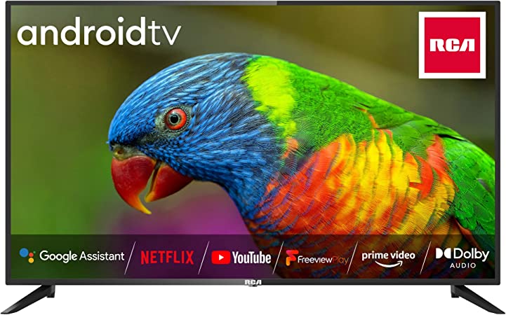 RCA RS50F3 50 Inch Smart TV, Android TV with Netflix Freeview Play Disney , Google Built-in Dolby Digital Audio 3 x HDMI 2 x USB Bluetooth Connect, Large Screen TV for Living Room Home Office