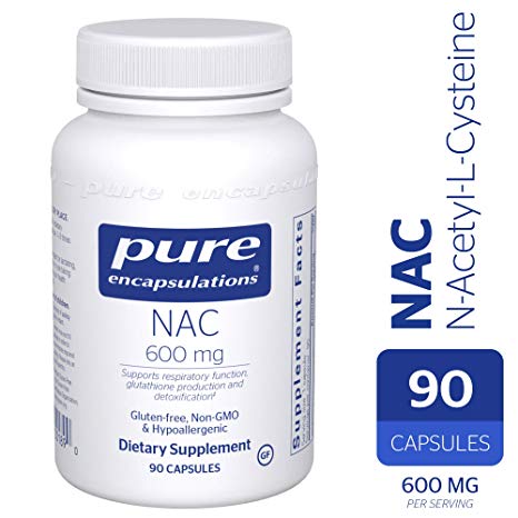 Pure Encapsulations - NAC (N-Acetyl-L-Cysteine) 600 mg - Amino Acids to Support Antioxidant Defense and Healthy Lung Tissue - 90 Capsules