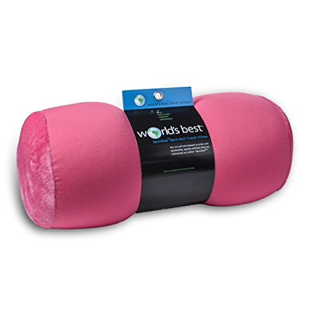World's Best Air Soft Microbeads Tube Pillow, Pink
