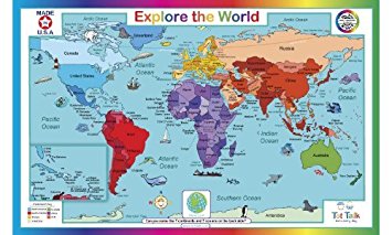 Tot Talk Explore the World Educational Placemat for Kids
