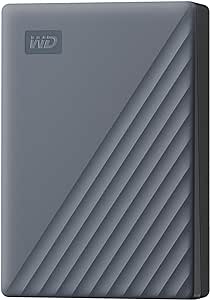 WD 6TB My Passport Portable Hard Drive, Works with USB-C and USB-A, Windows PC, Mac, Chromebook, Gaming Consoles, and Mobile Devices, Backup Software and Password Protection - WDBY3J0060BGY-WESN