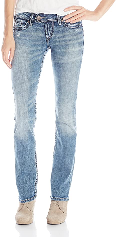 Silver Jeans Co. Women's Tuesday Low-Rise Slim Bootcut Jeans