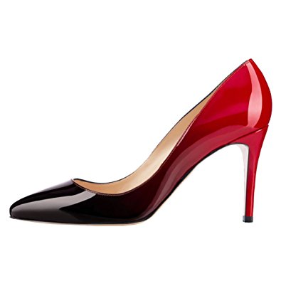 June in Love Women's Middle Heels Shoes Pointy Toe For Daily Usual Girls Lady Pumps