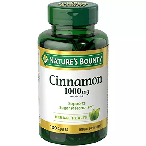 Nature's Bounty Cinnamon 1000 mg Capsules 100 ea