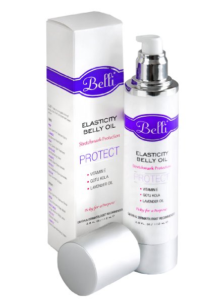 Belli Elasticity Belly Oil - Stretch Mark Protection for Smooth, Healthy Skin - OB/GYN and Dermatologist Recommended - 3.8 oz.