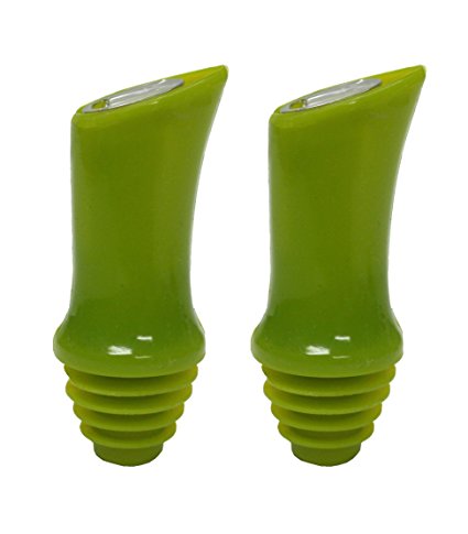 Jokari Jokari Self-Sealing Silicone Pour Spout, Green, 2-Pack