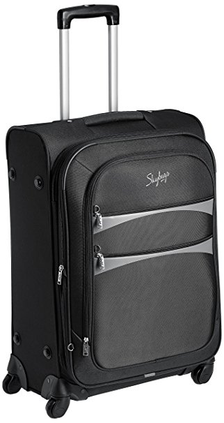 Skybags Polyester 77 cms Black Softsided Suitcase (STROVW77BLK)