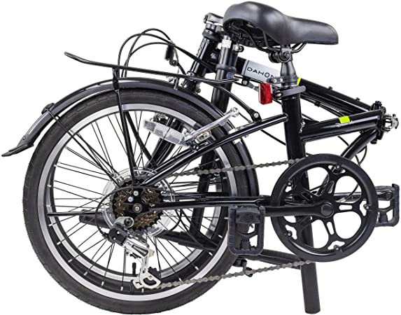 DAHON Dream D6 Folding Bike, Lightweight Aluminum Alloy Frame; 6-Speed Shimano Gears; 20” Foldable Bicycle for Adults