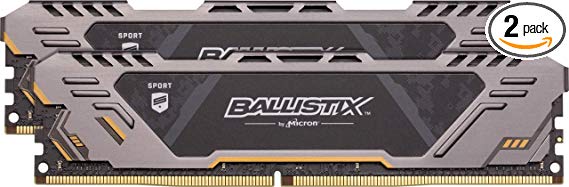 Ballistix Sport AT 32GB Kit (16GBx2) DDR4 3200 MT/s (PC4-25600) DR x8 DIMM 288-Pin Gaming Memory - BLS2K16G4D32AEST