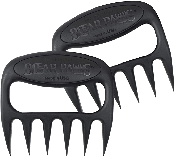 The Original Bear Paws Shredder Claws - Easily Lift, Handle, Shred, and Cut Meats - Essential for BBQ Pros - Ultra-Sharp Blades and Heat Resistant Nylon (Renewed)