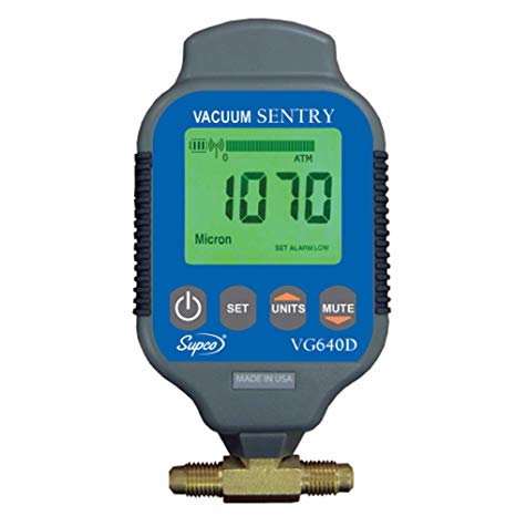 Supco VG640D Vacuum Gauge, -10% Accuracy