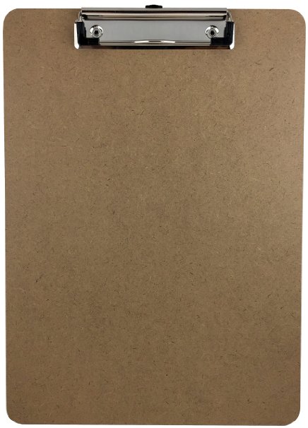 Trade Quest Letter Size Clipboard Low Profile Clip Hardboard Single (Pack of 1)