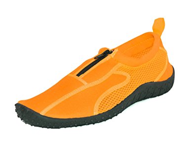 Rockin Footwear Kids Aqua Neon Zippers Rubber Water Shoe