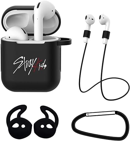 JUNG KOOK 4pcs Kpop Stray Kids Earphones Case for Airpods 1 2 3 Pro Silicone Cover Set