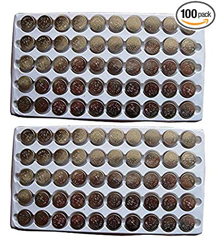 New 100PCS AG10 LR1130 389 LR54 Button Cell Batteries Tray