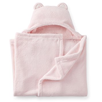 Carter's Hooded Plush Blanket (Light Pink)