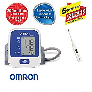 Omron Automatic Upper Arm Blood Pressure Monitor and Digital Thermometer Combo