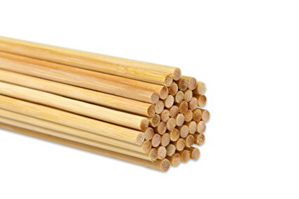 15.5” Extra Long Dowel Craft Sticks. Flexible, Can be Made to Curve, Strong. Natural Bamboo. 48 Pieces.