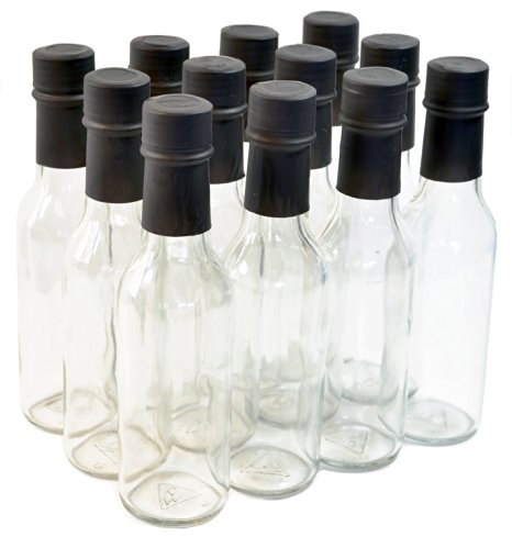 Clear Glass Woozy Bottles with Shrink Capsules, 5 Oz - Case of 12
