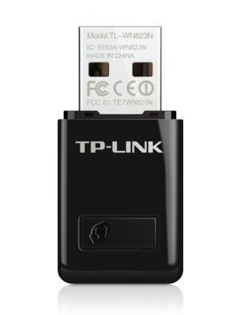 TP-LINK N300 Wireless Mini USB Adapter, Ideal for Raspberry Pi, Support Windows/Linux/Mac OS (TL-WN823N)