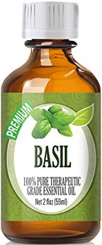 Basil (60ml) 100% Pure, Best Therapeutic Grade Essential Oil - 60ml / 2 (oz) Ounces