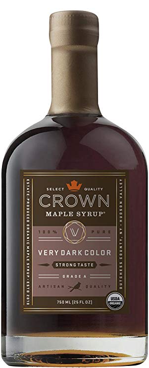 Crown Maple Organic Grade A Maple Syrup, Very Dark, 25.4 Ounce