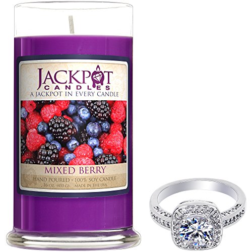 Mixed Berry Candle with Ring Inside (Surprise Jewelry Valued at $15 to $5,000) Ring Size 7