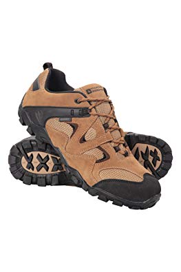 Mountain Warehouse Curlews Mens Waterproof Walking Shoes - Quick Drying Hiking Boots, Suede & Mesh Outer Material Outdoor Shoes, Rubber Sole - Ideal for Everyday Use