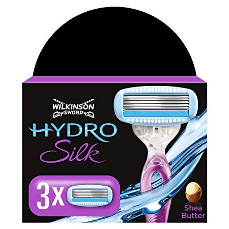 Wilkinson Sword Hydro Silk Razor Blades with Serum for Women, Pack of 3