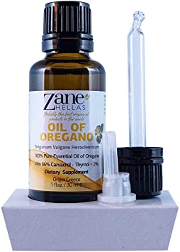 ZANE HELLAS Natural Essential Oil of Origanum heracleoticum,129 mg Carvacrol Per Serving,1 fl.oz. 30 ml.Super 100