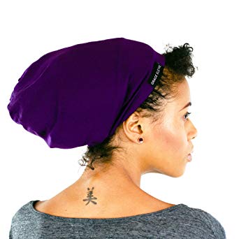 Grace Eleyae [Slap] Satin-Lined Sleep Cap, Women's Tam Hat Beanie - Purple