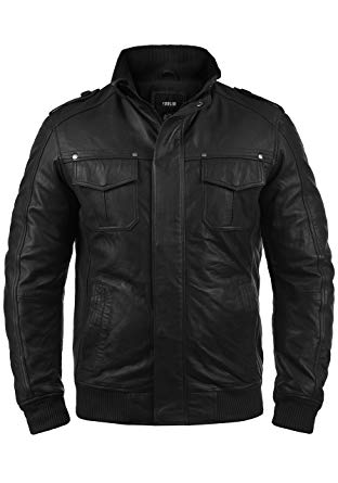 Solid Camash Men's Leather Jacket